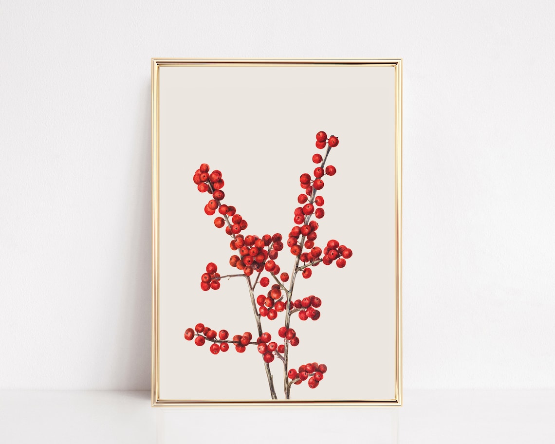 Vintage Christmas Decorations Farmhouse Christmas Art Print