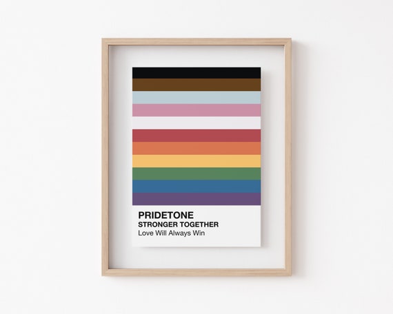 Pride Flag Art Print, Inclusive LGBTQ Decor