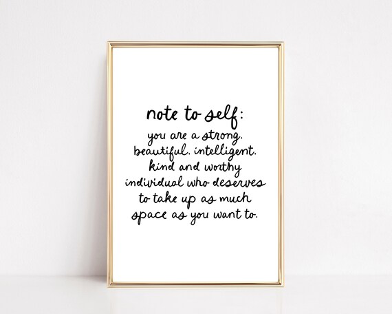 Positive Affirmations Motivational Quote Art Print