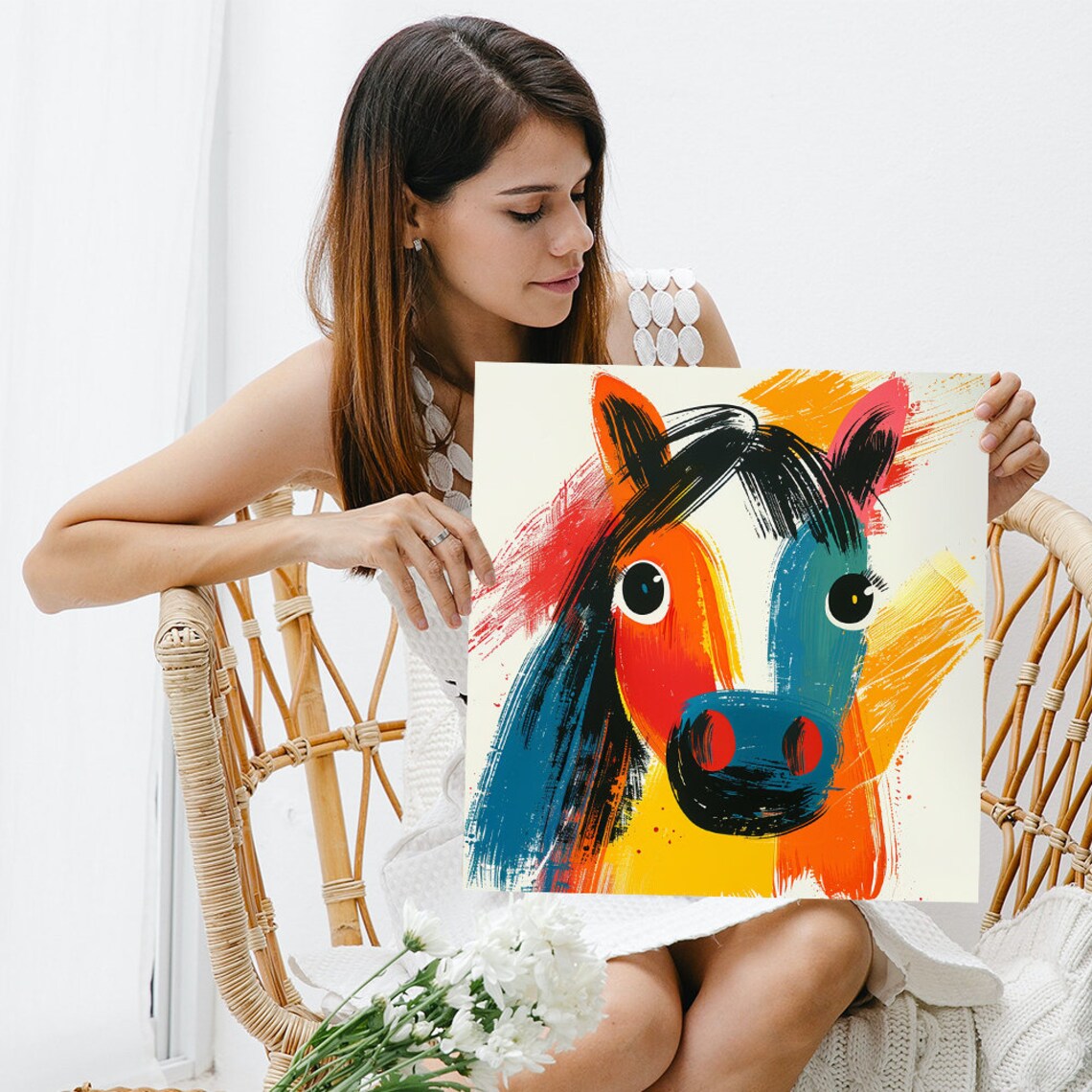 Abstract Horse Art Print, Contemporary Wall Art - Image 3