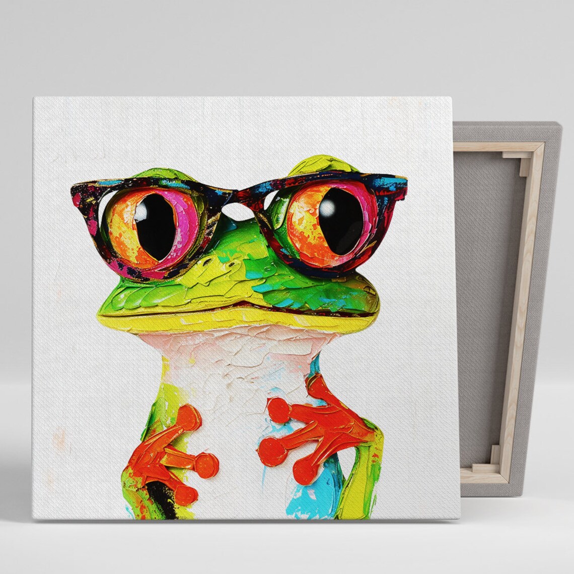 Funky Frog Vision Art Print, Whimsical Pop Art