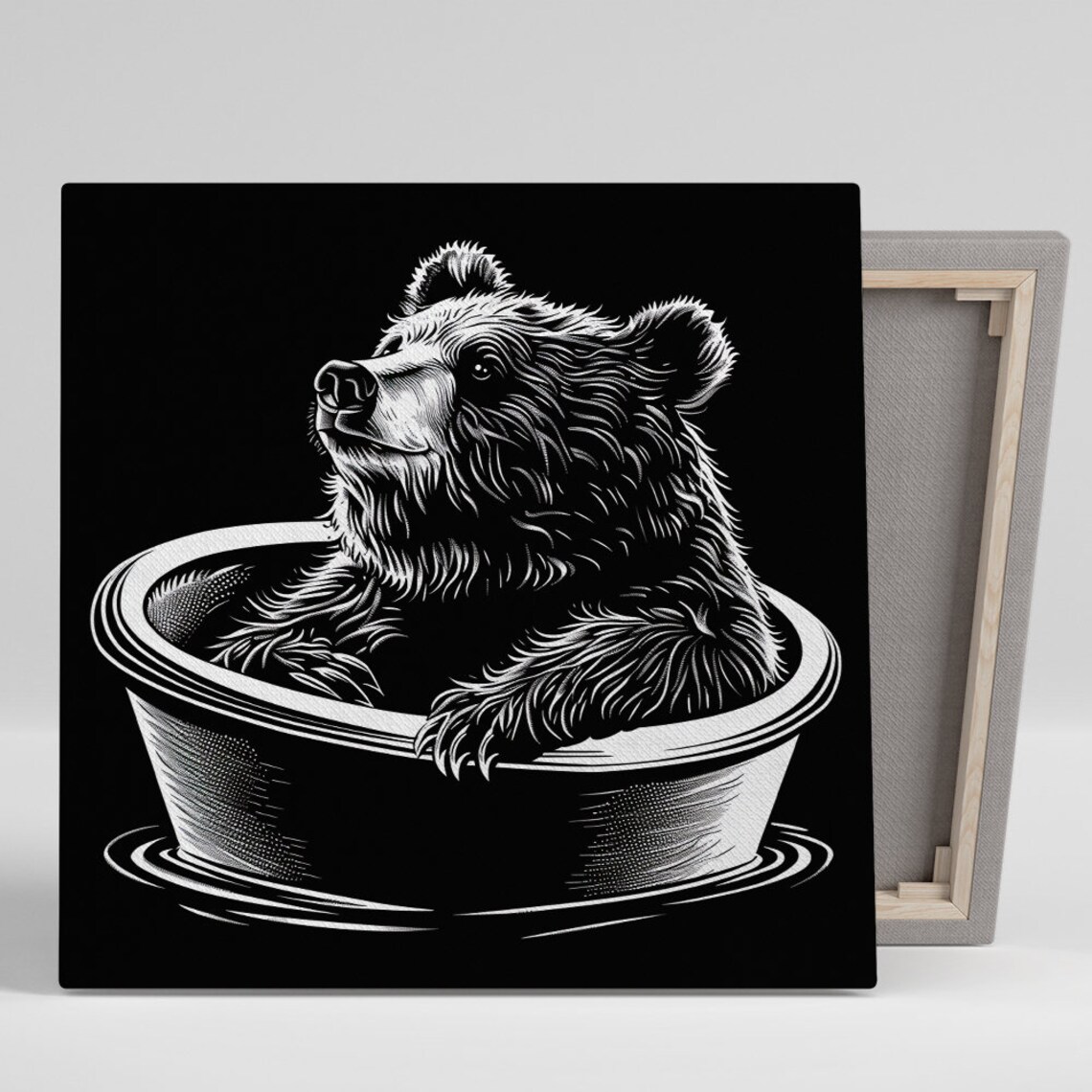 Bear Bliss Whimsical Animal Contemporary Art Print