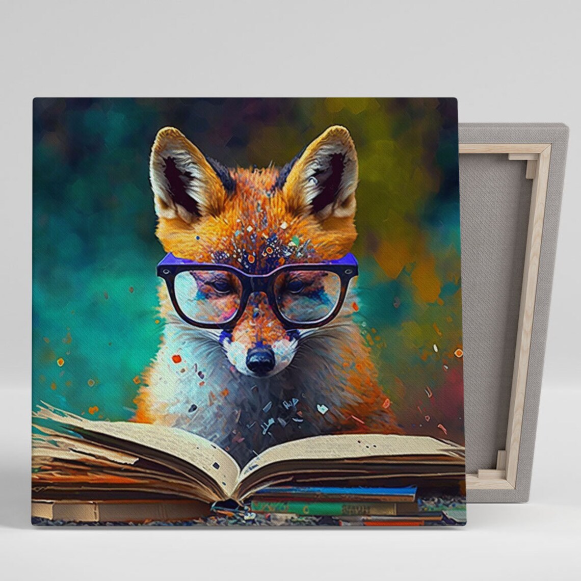 Fox With Glasses Wall Art Print, Modern Decor