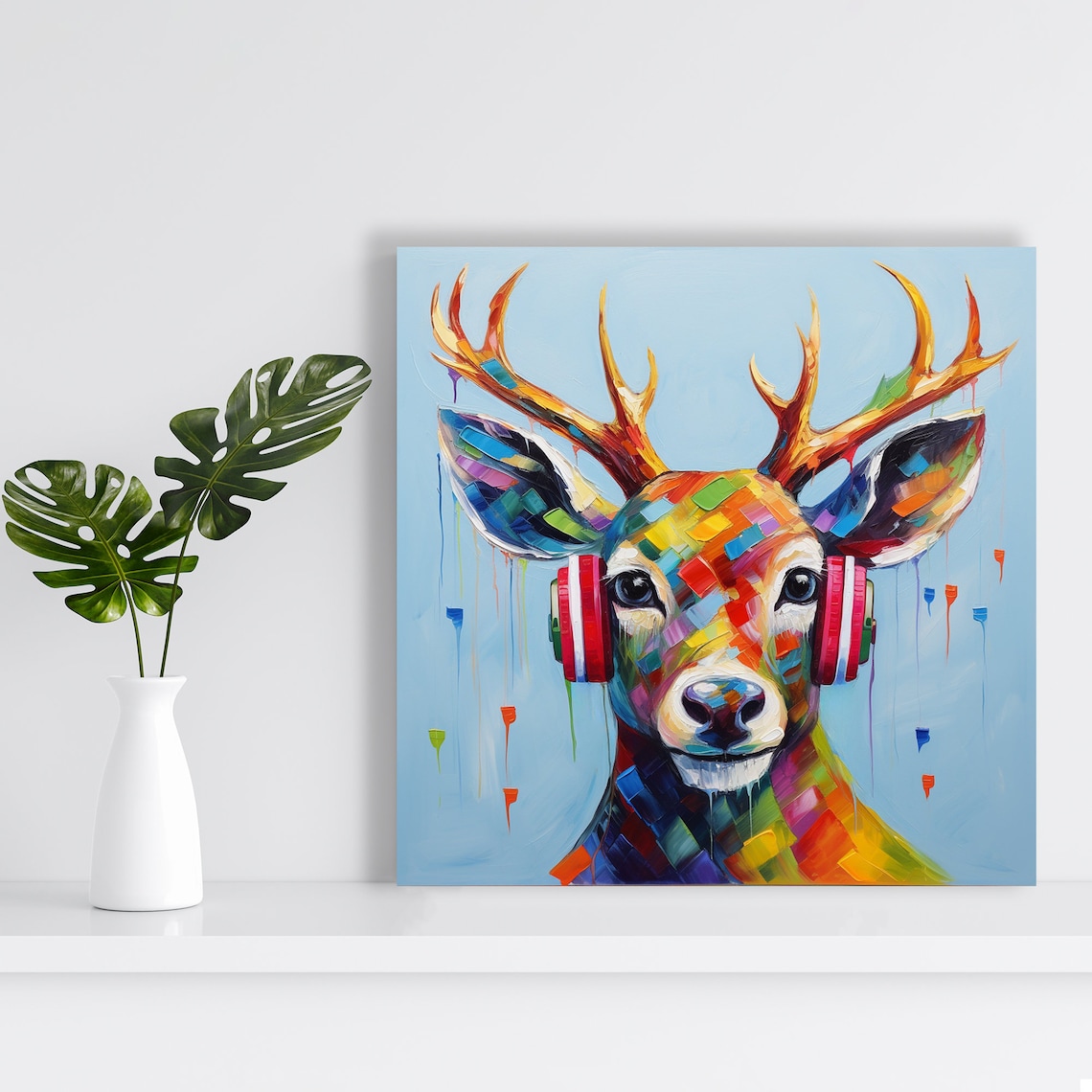 Melodic Stag Art Print, Modern Kids Room Decor - Image 2