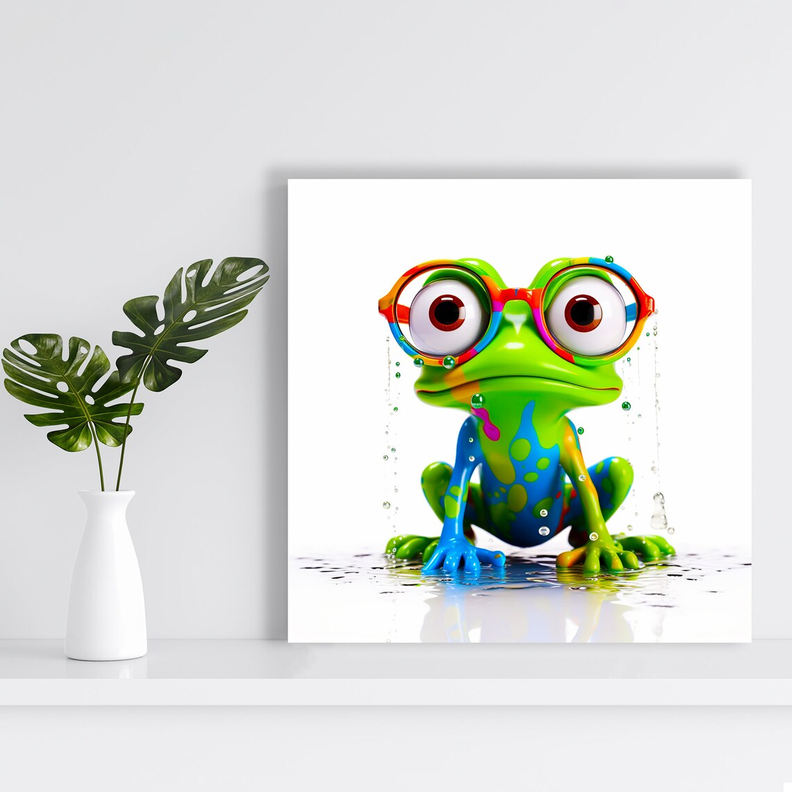 Whimsical Frog Wall Art Print, Kids Room Decor - Image 2
