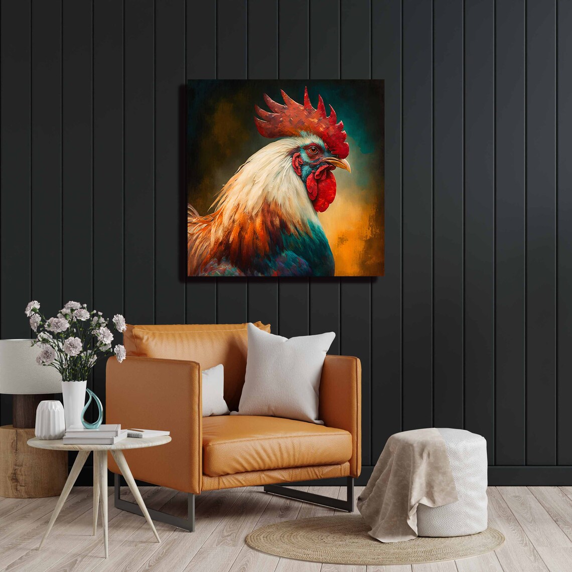 Rooster Rustic Wall Art Print, Farmhouse Decor - Image 2