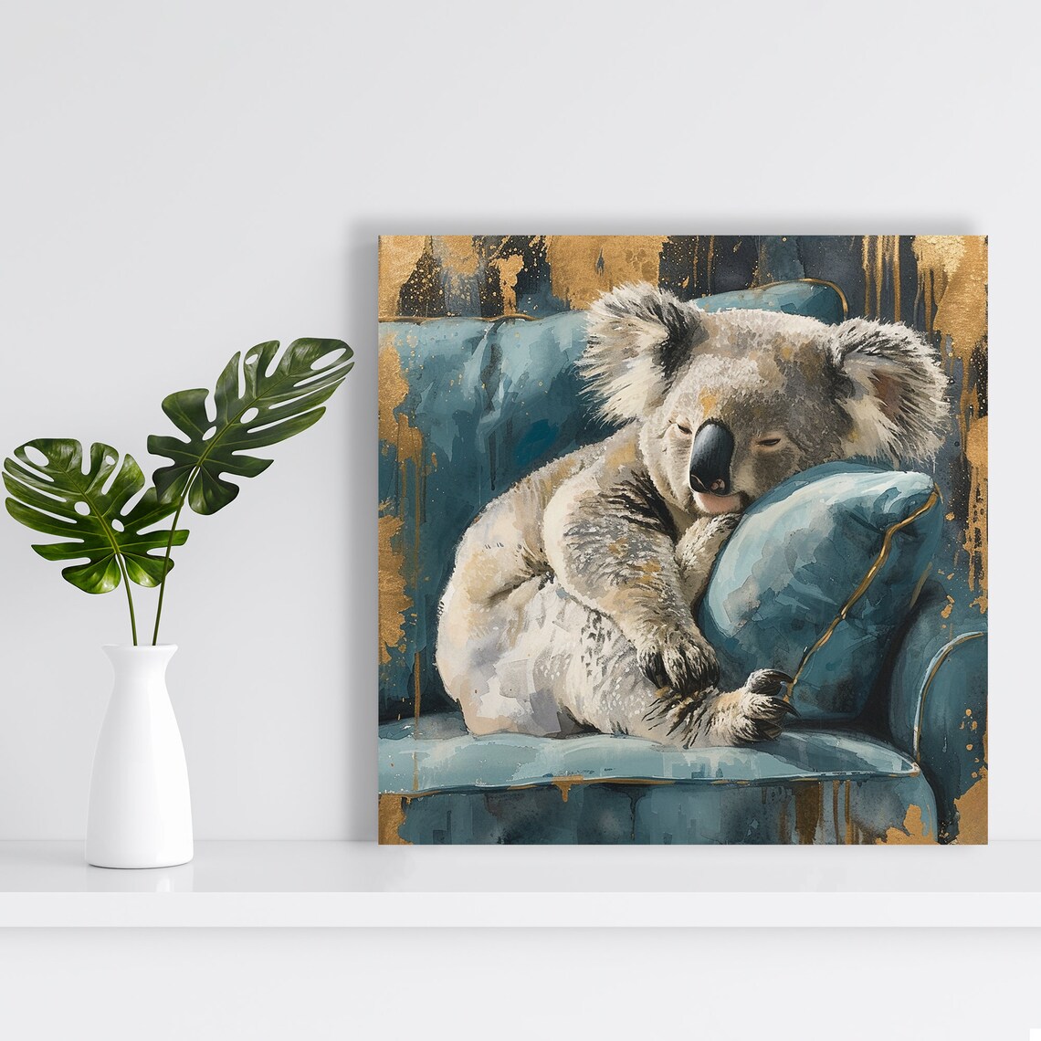 Koala Comfort Contemporary Animal Decor Art Print - Image 2