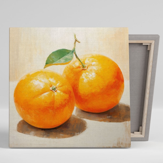 Whimsical Citrus Orchard Art Print, Kitchen Wall Art
