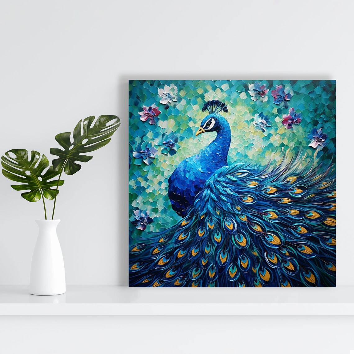 Peacock Wall Art Poster, Living Room Animal Decor - Image 2