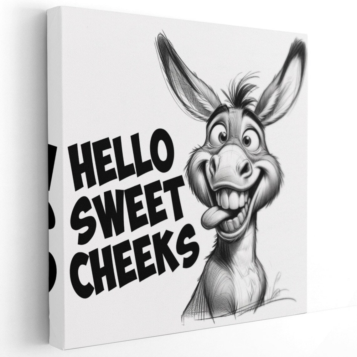 Donkey Bathroom Wall Art Print, Funny Animal Decor - Image 2