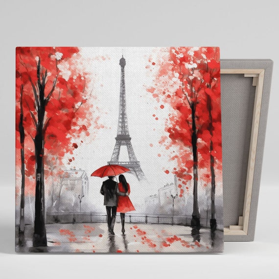 Love in Paris Minimalist Travel Poster Art Print