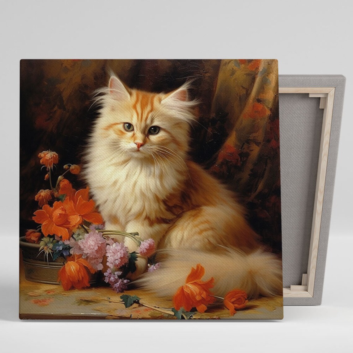 Cat Wall Decor, Contemporary Animal Art Print