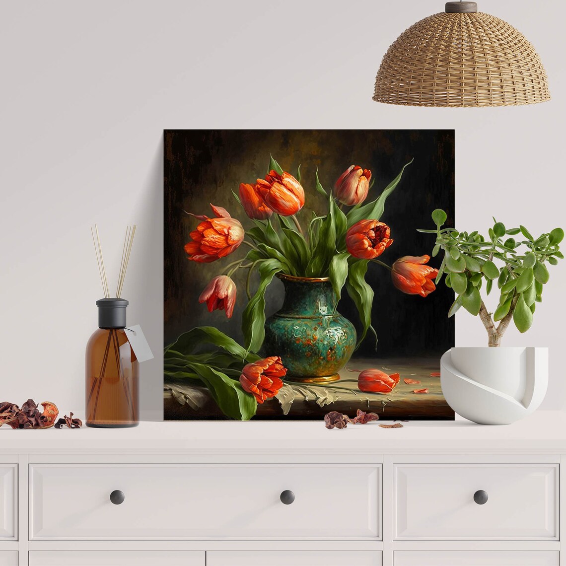 Tulip Flower Art Print, Spring Floral Wall Decor - Image 2