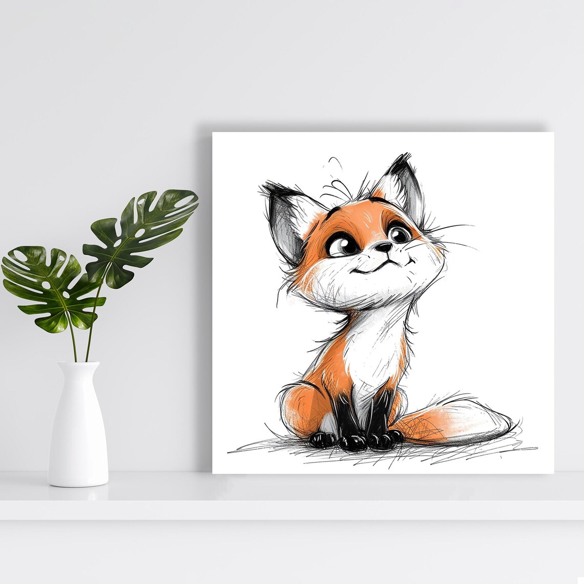 Curious Fox Whimsical Animal Nursery Art Print - Image 2