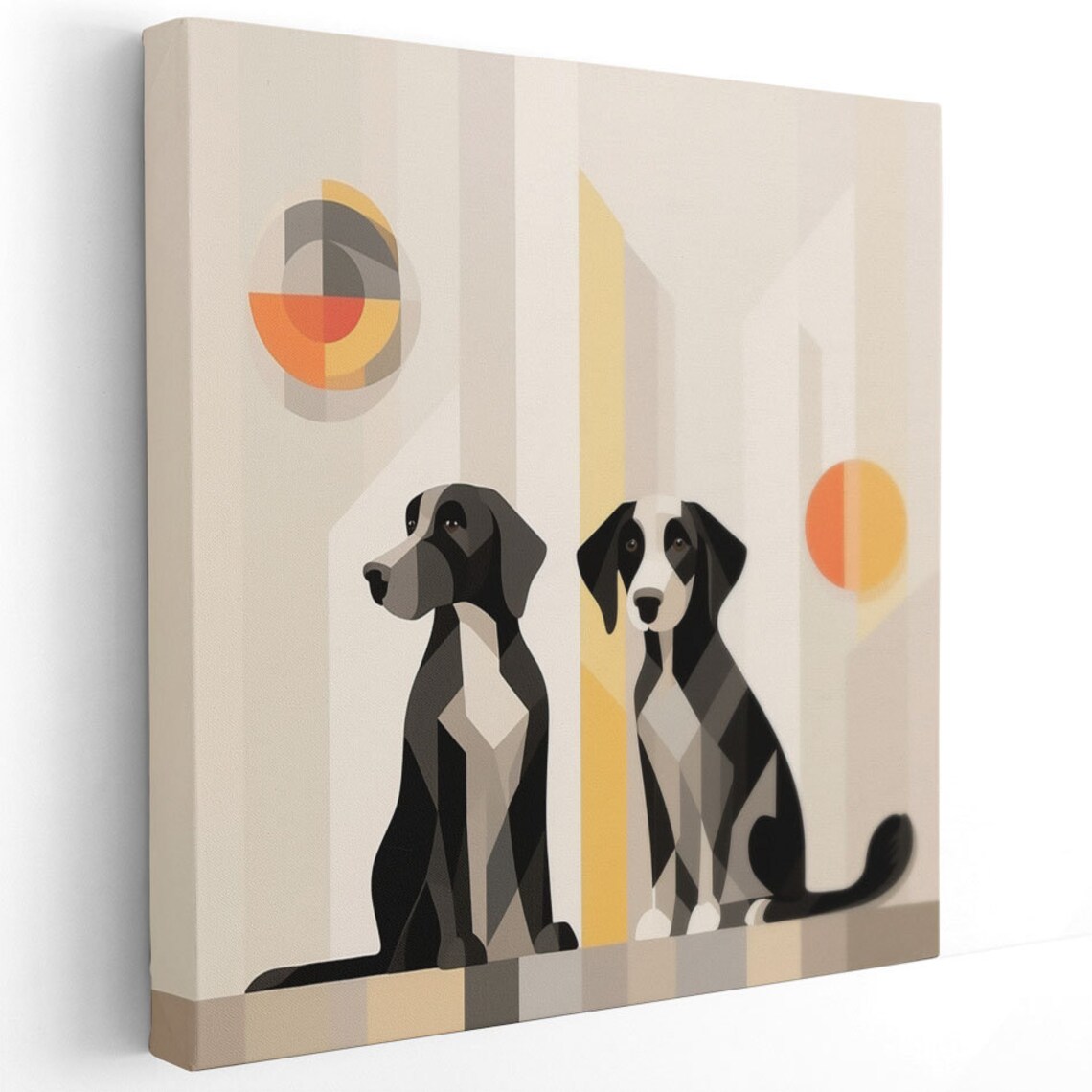 Abstract Dogs, Contemporary Minimalist Art Print - Image 2