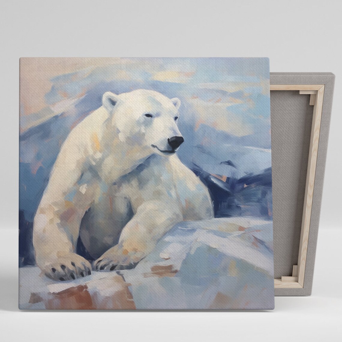 Arctic Majesty Bear Wall Art Print, Modern Decor