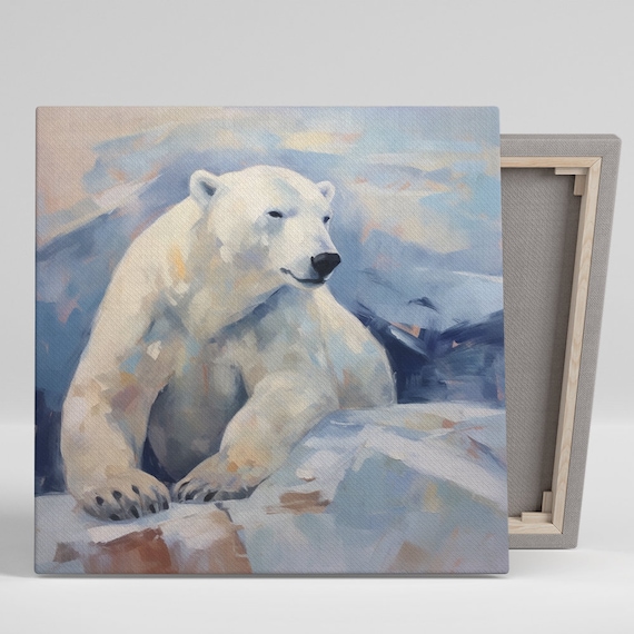 Arctic Majesty Bear Wall Art Print, Modern Decor