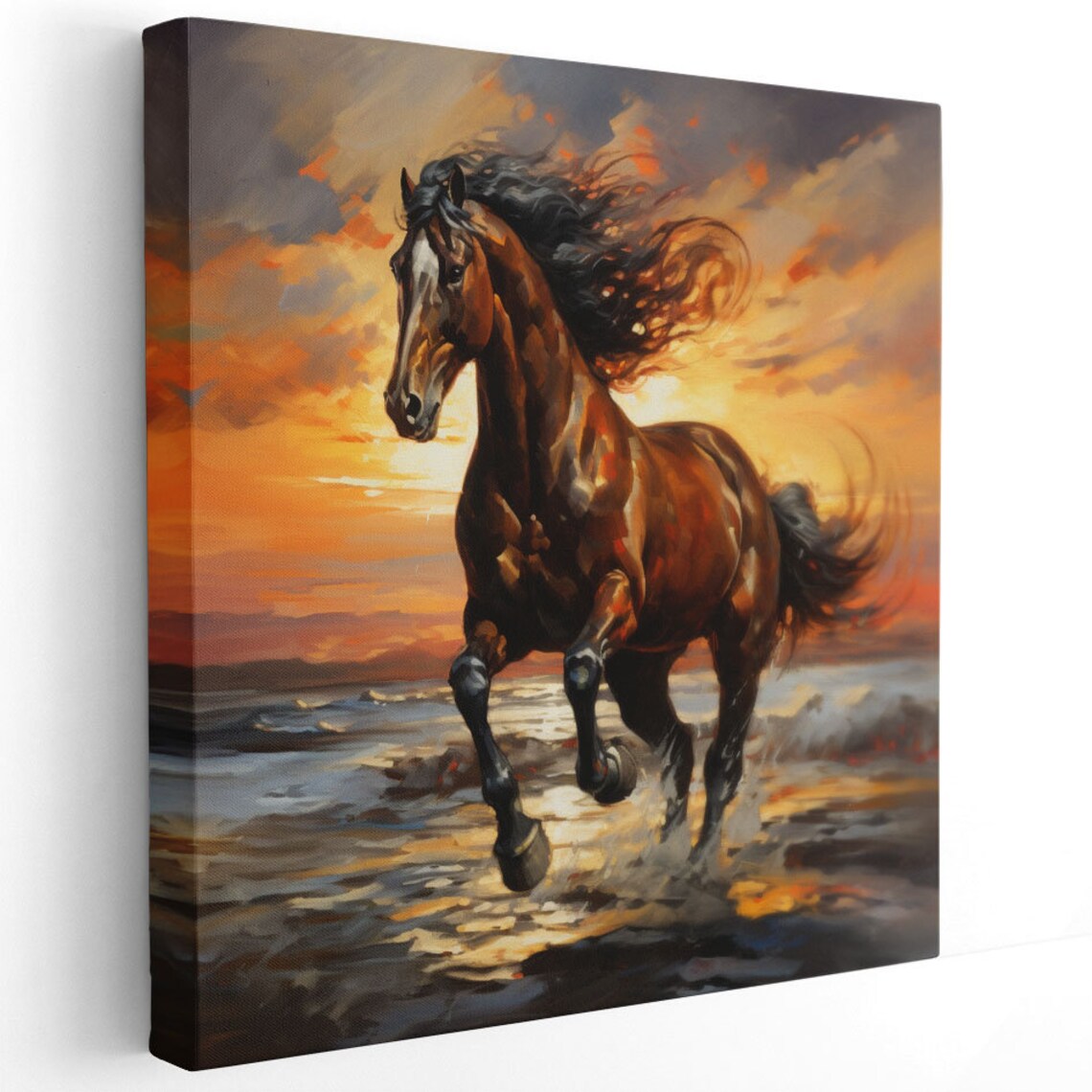 Wild Horses Modern Wall Art Print, Contemporary Decor - Image 2