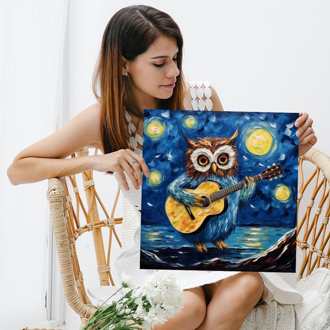Owls Musical Night Bohemian Poster for Kids Rooms - Image 3