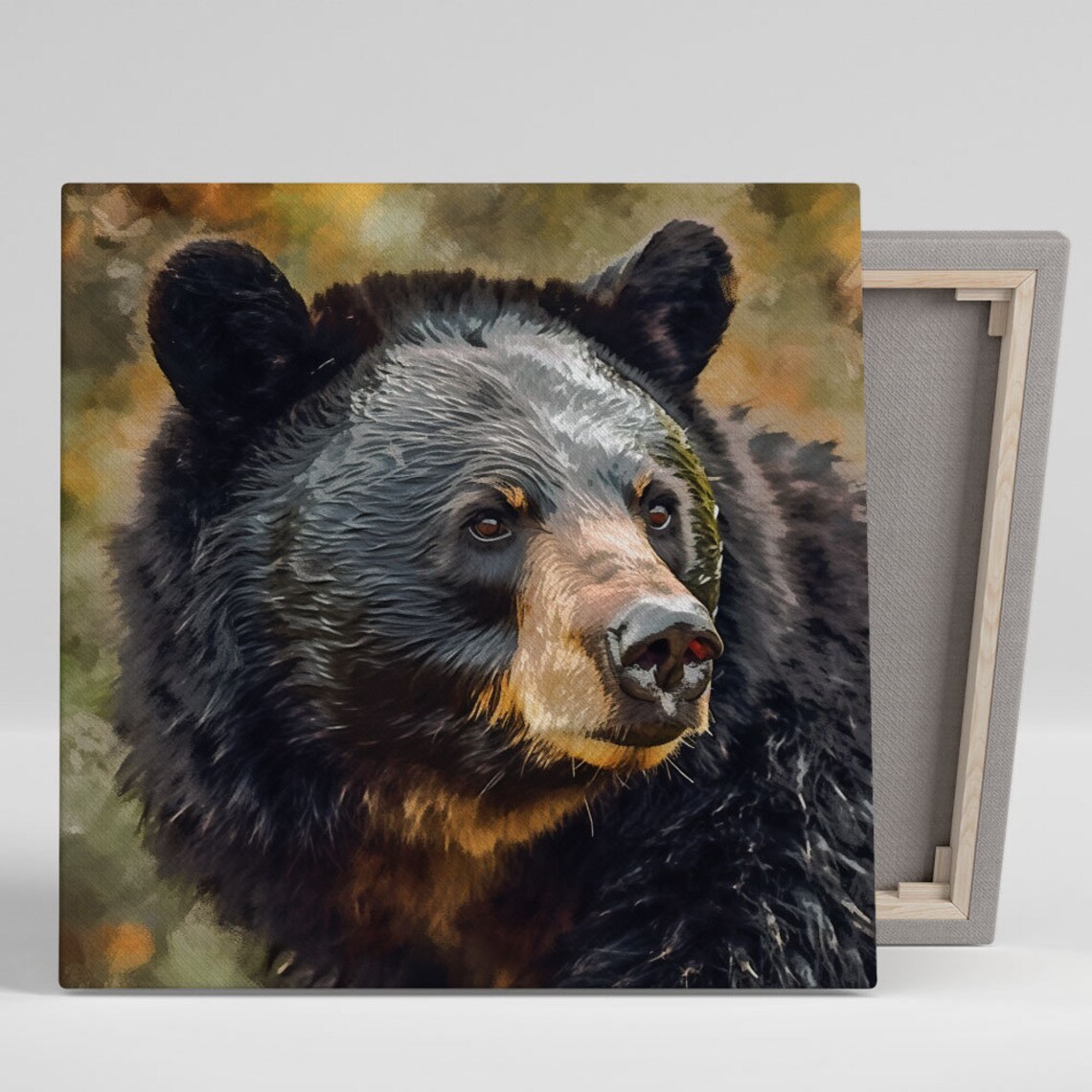 Black Bear Wall Art Print, Living Room and Kids Decor