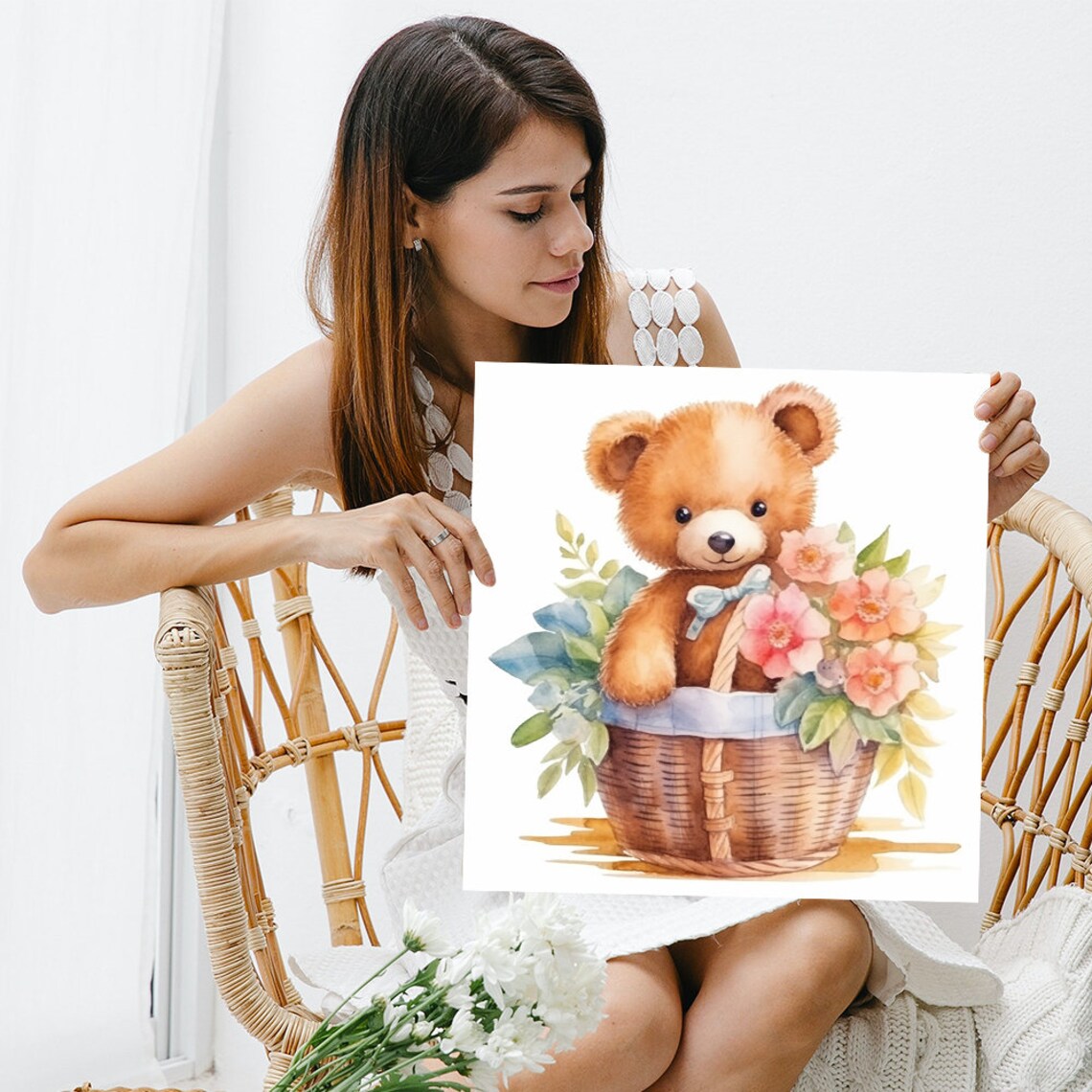 Teddy Bear Nursery Animal Print, Whimsical Decor - Image 3