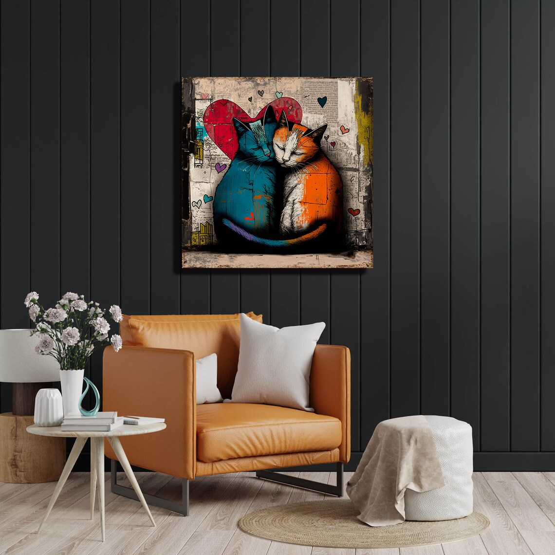 Graffiti Style Cat, Street Art Wall Art Print - Image 4
