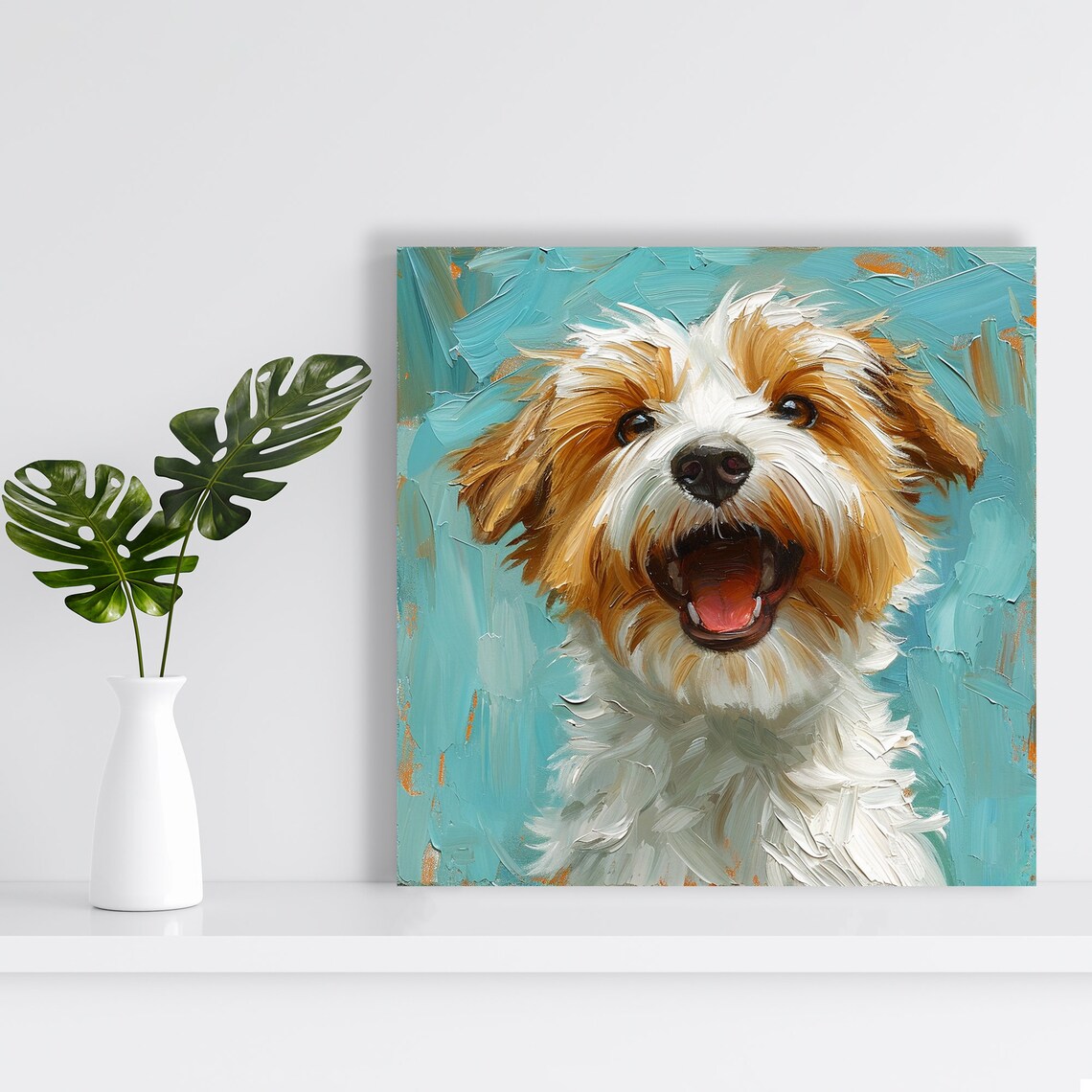 Shih Tzu Whimsical Animal Art Print, Portrait - Image 2