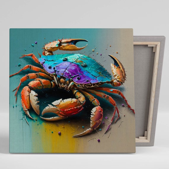 Crab Wall Art Print, Ocean and Beach Wall Decor