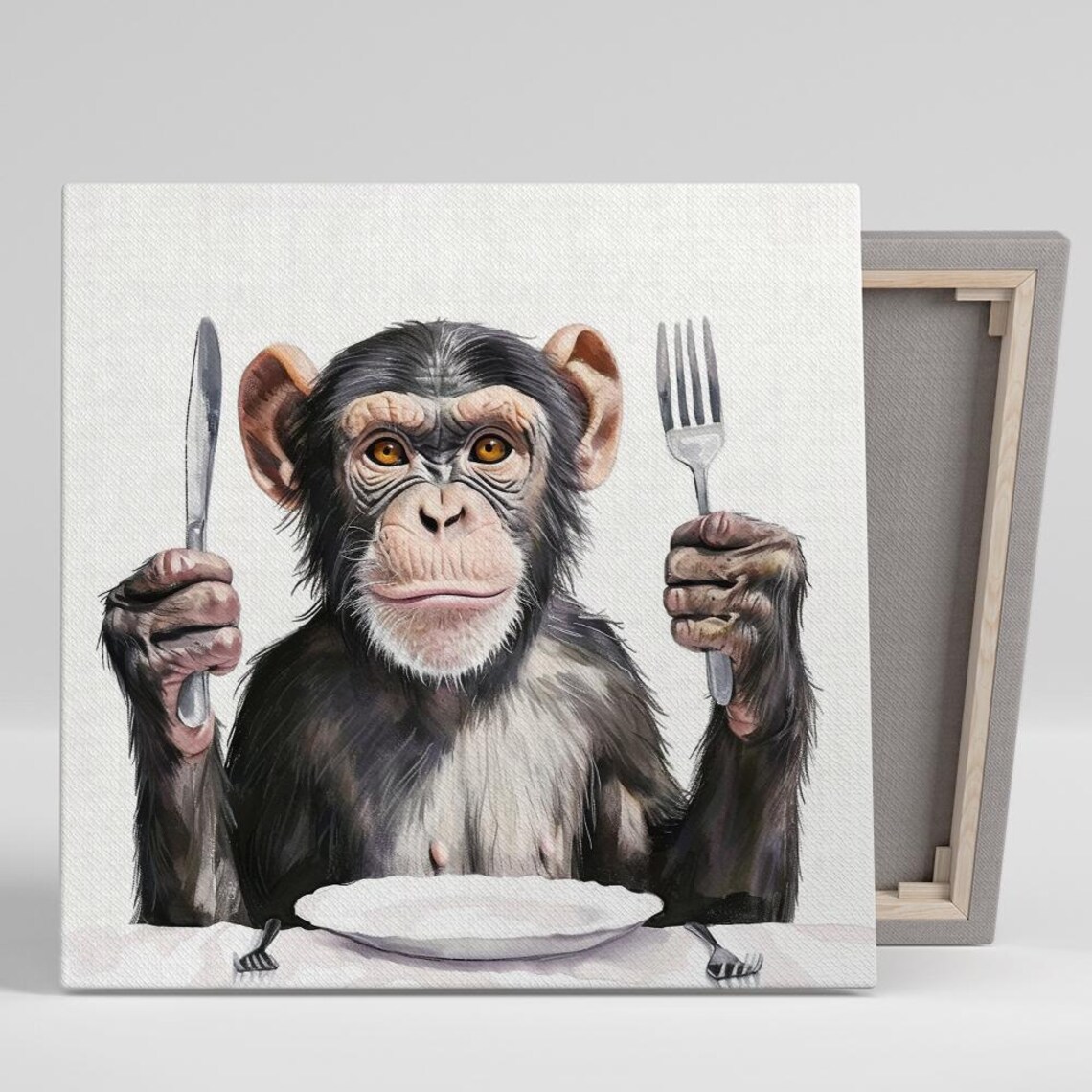 Chimpanzee Whimsical Animal Decor Wall Art Print