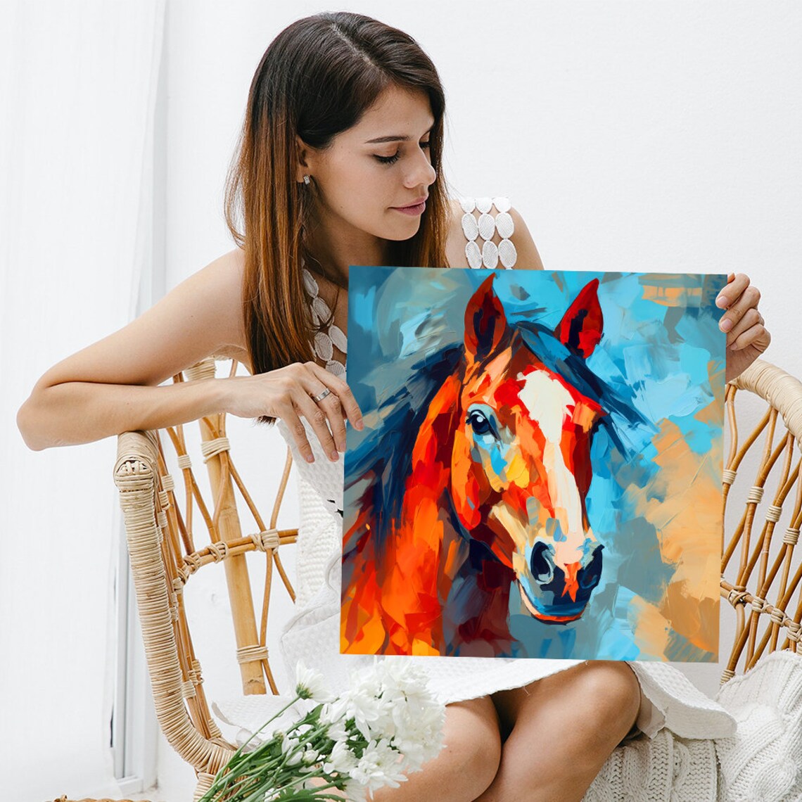 Abstract Horse Contemporary Art Print, Horse Decor - Image 3