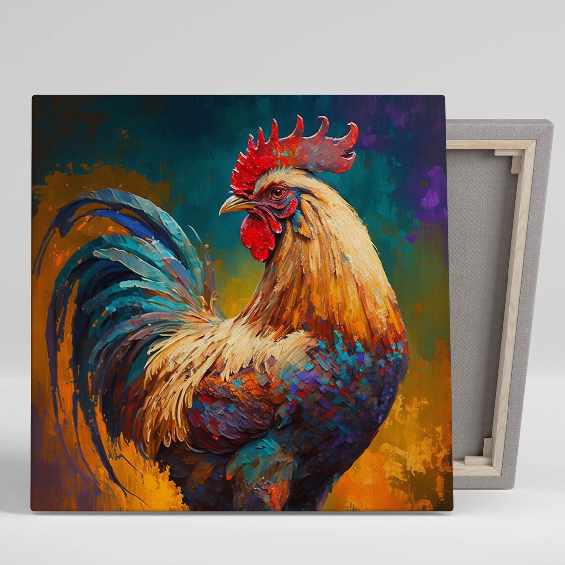 Rooster Farmhouse Kitchen Art Print, Rustic Decor