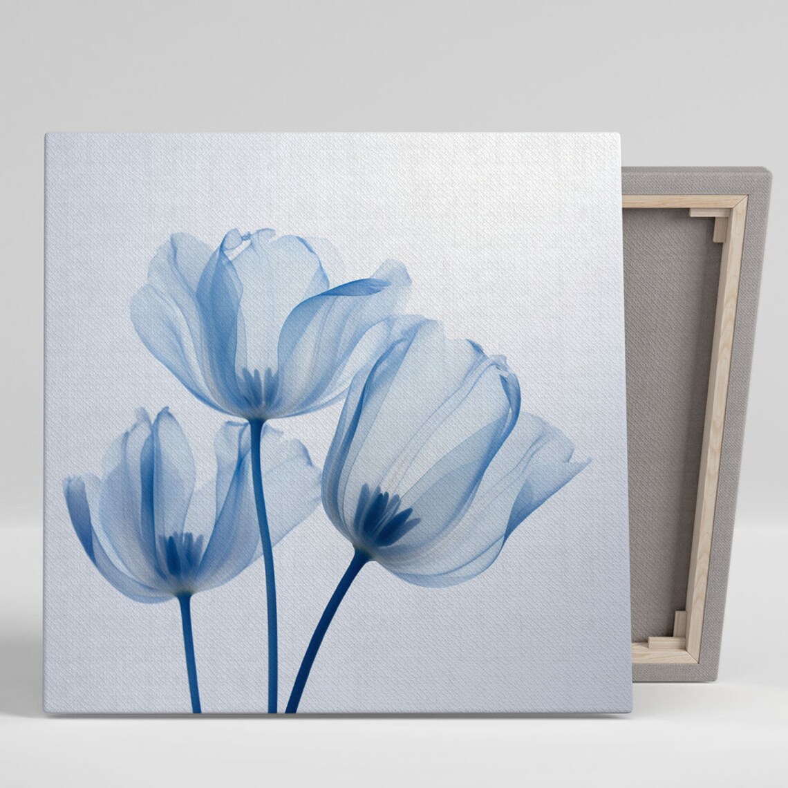 Blue Flower Botanical Art Print, Contemporary Floral