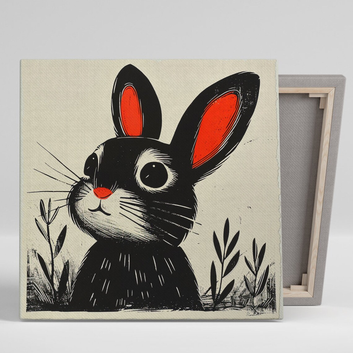Bunny Whimsy Poster, Whimsical Nursery Wall Art