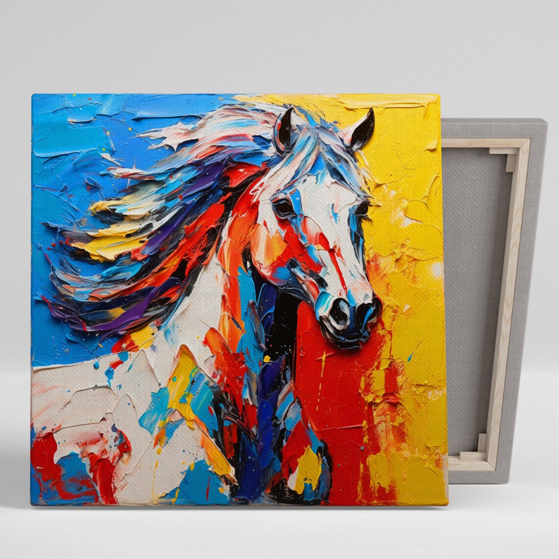 Abstract Horse Art Print, Contemporary Equine Decor