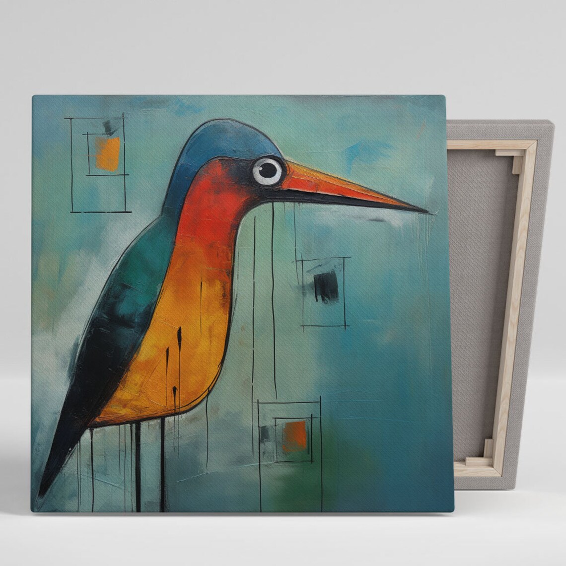 Abstract Bird Art Print, Modern Contemporary Decor