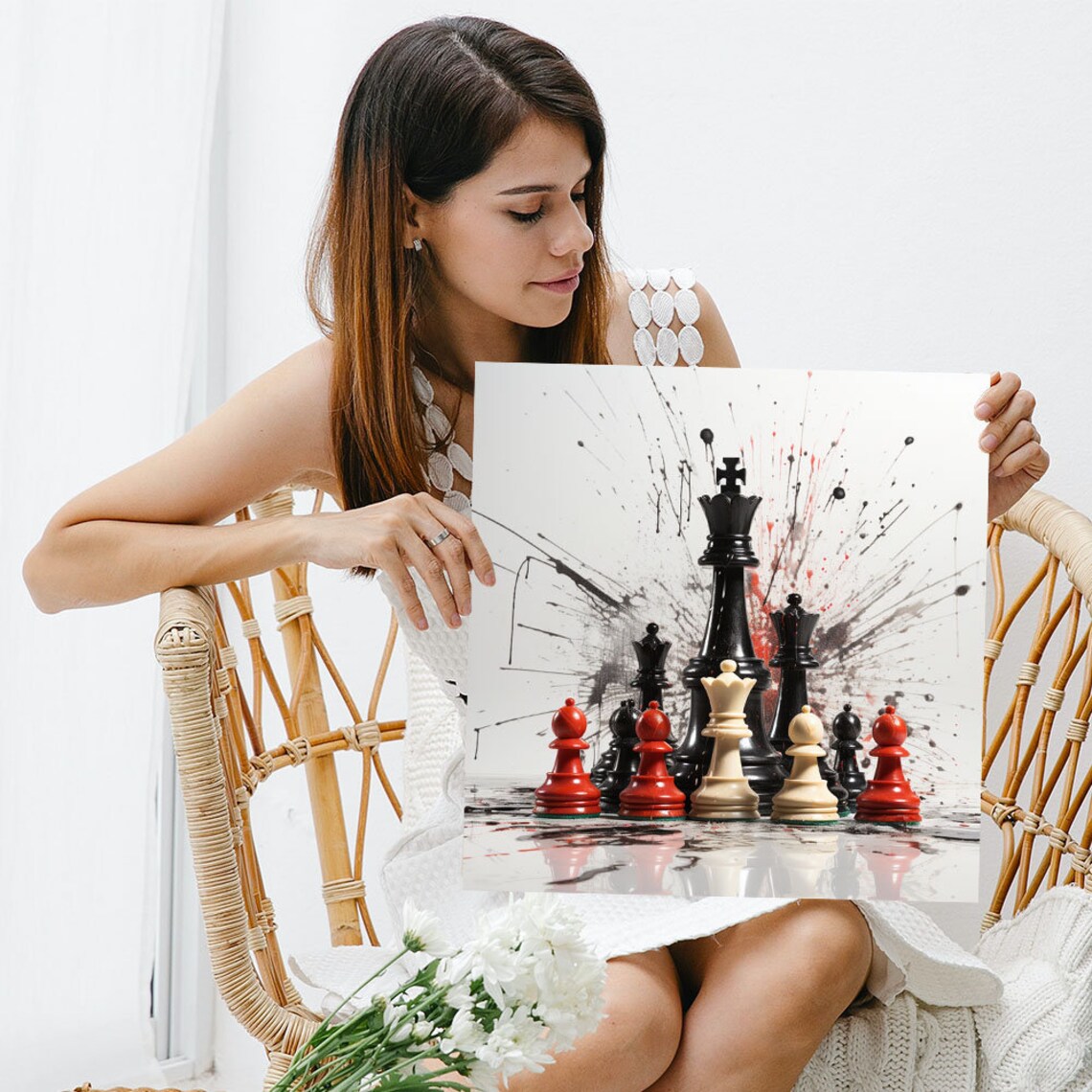 Abstract Chess Minimalist Wall Decor Art Print - Image 3
