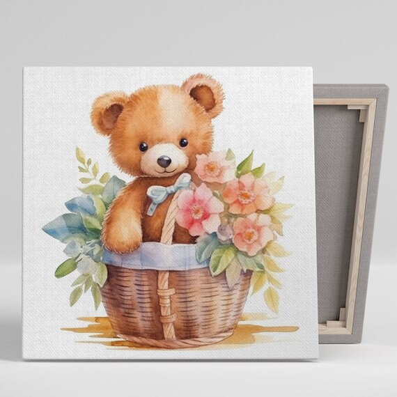 Teddy Bear Nursery Animal Print, Whimsical Decor