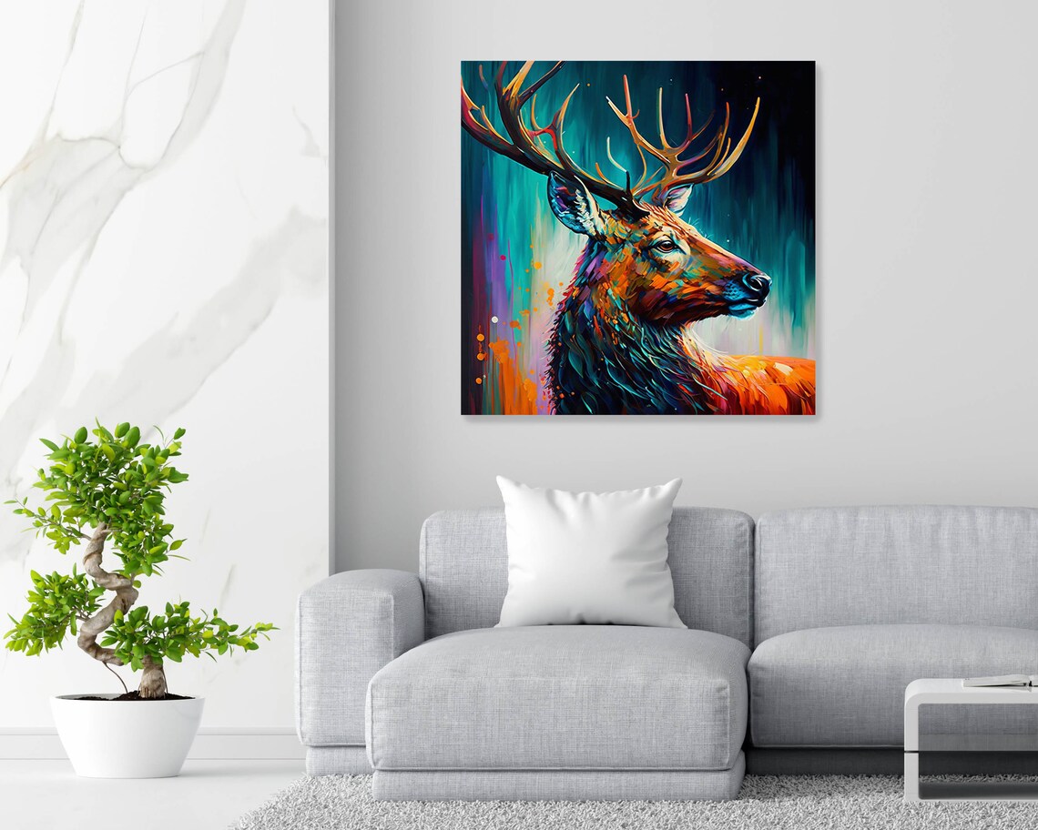 Deer Art Print, Wildlife and Forest Wall Decor - Image 2