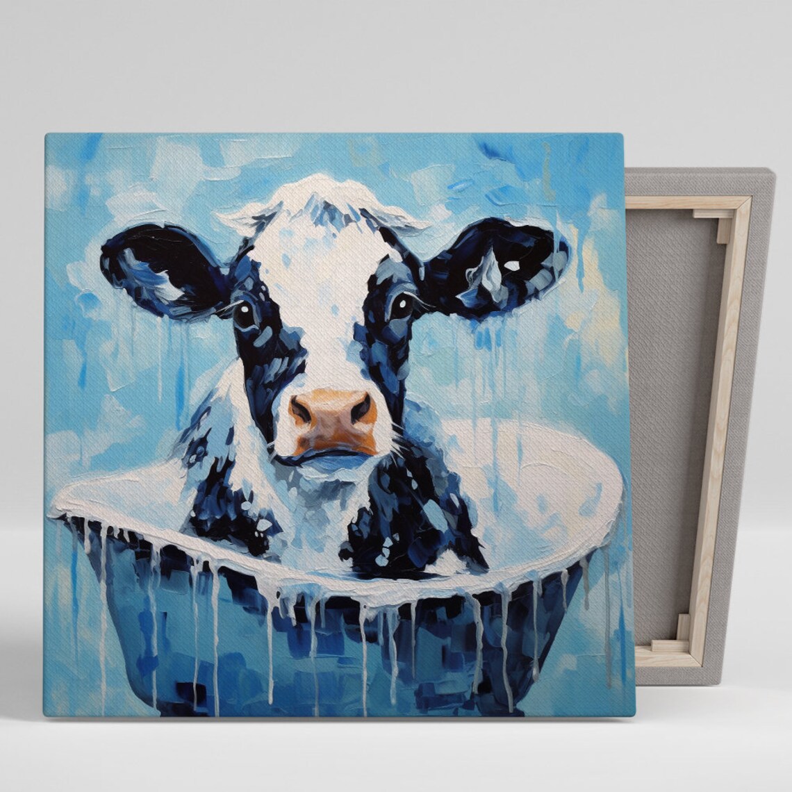 Cow Rustic Decor Art Print for Kitchen Dining Room
