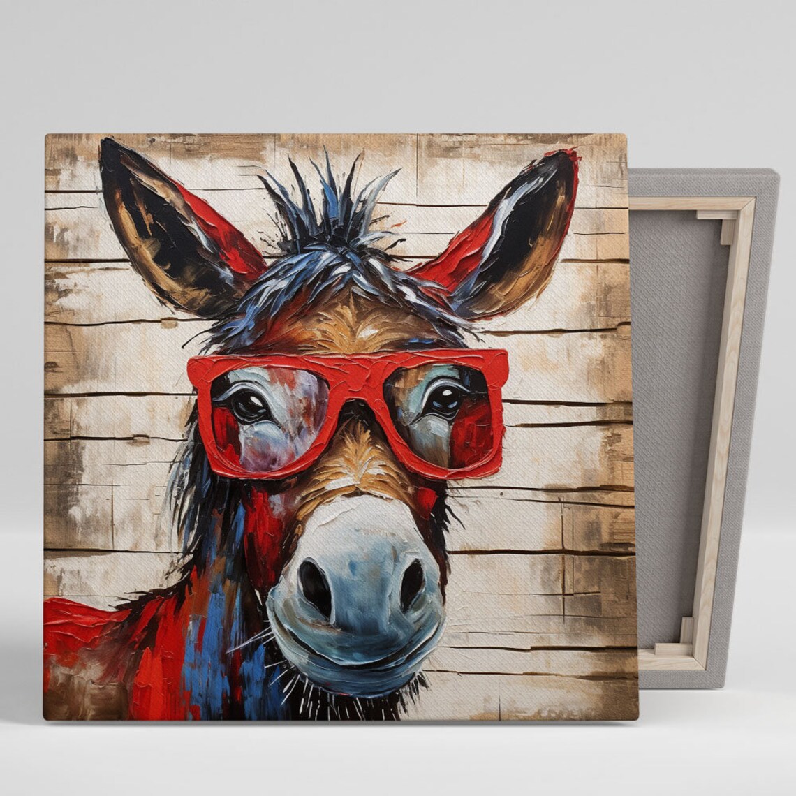 Donkey With Glasses, Abstract Modern Art Print