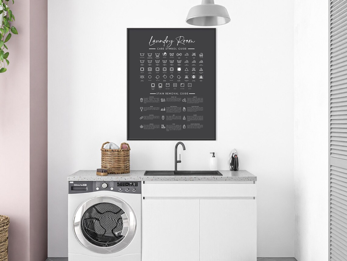Laundry Care Wall Art, Modern Minimalist Kitchen - Image 2