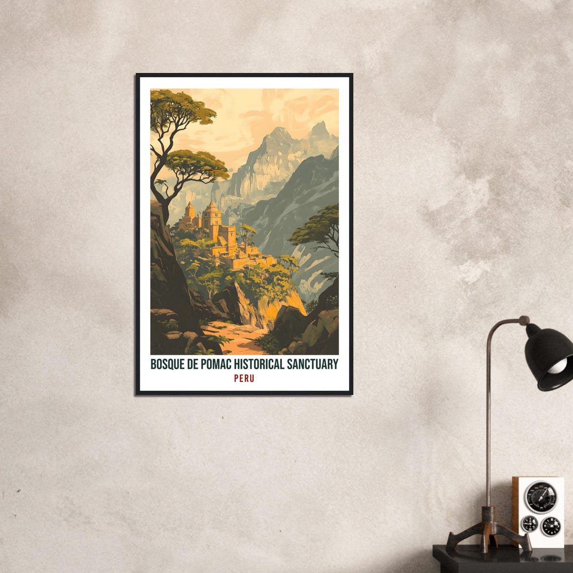 Bosque de Pomac Peru Ancient Adobe Pyramid Vintage Travel Art Poster - Image 3