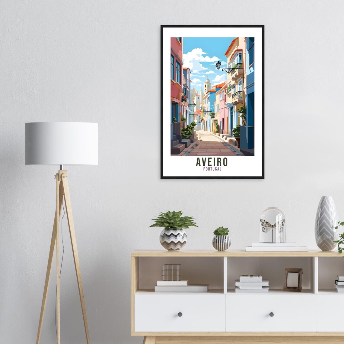 Aveiro Travel Print Wall Art Aveiro Wall Hanging Portugal Gift Aveiro Wall Art Print Art Print Aveiro Travel Gift Aveiro Travel Poster - Image 3