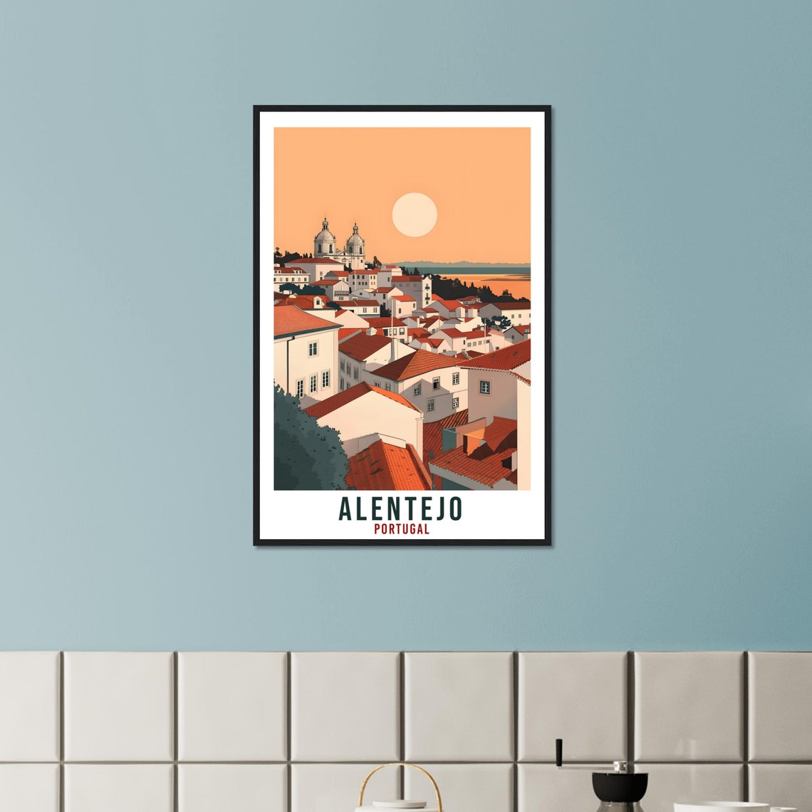 Alentejo Travel Print Portugal Wall Art Wall Hanging Home Dcor Alentejo Gift Portugal Landmark Artwork Gift Portugal Holiday Travel Poster - Image 2
