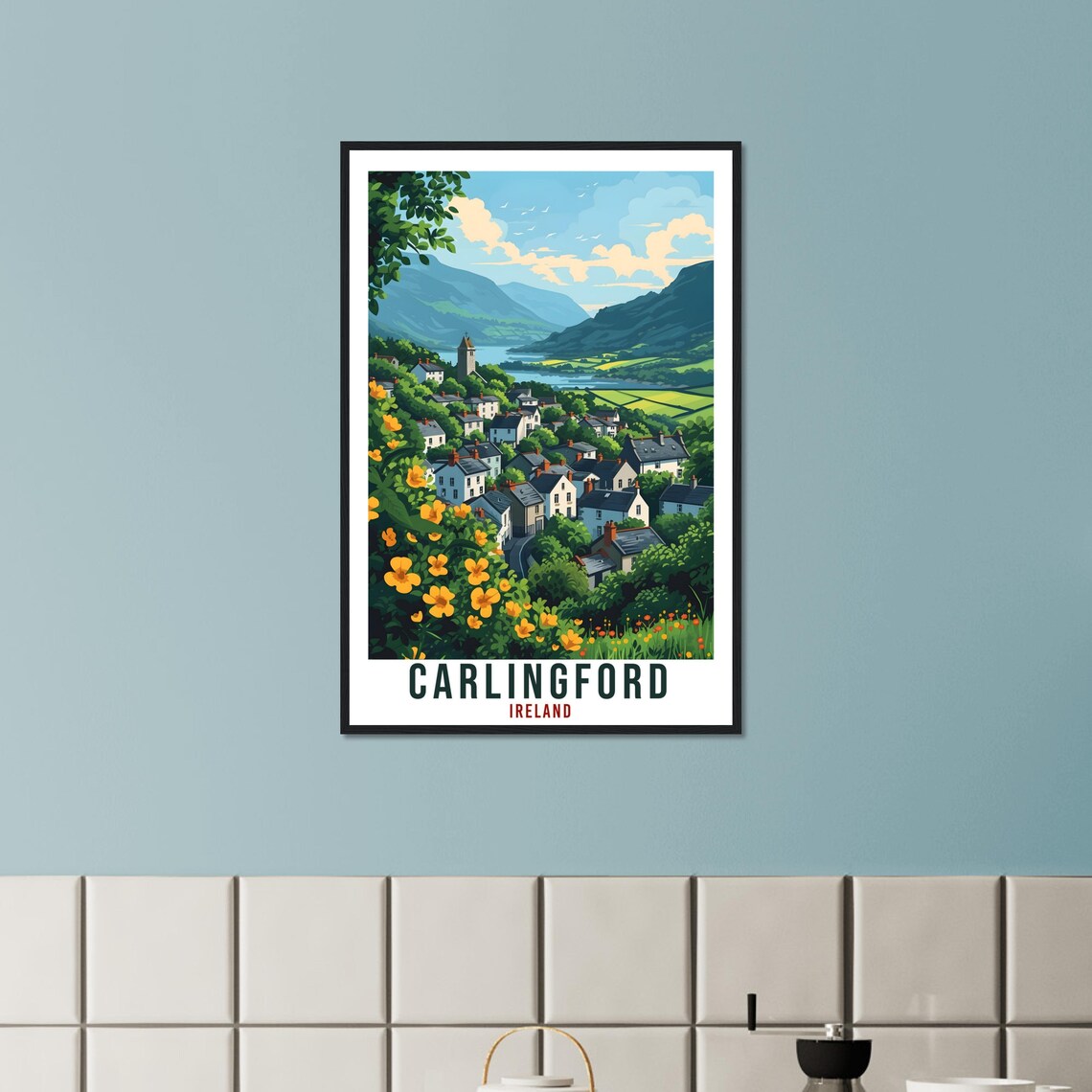 Carlingford Travel Poster, Irish Wall Art Print - Image 4