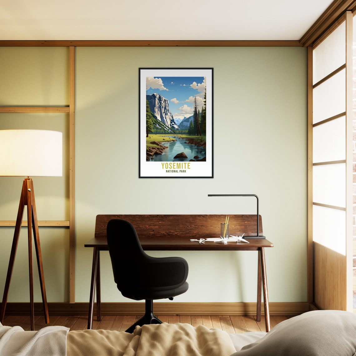 Yosemite National Park California Granite Cliffs River Poster - Image 2