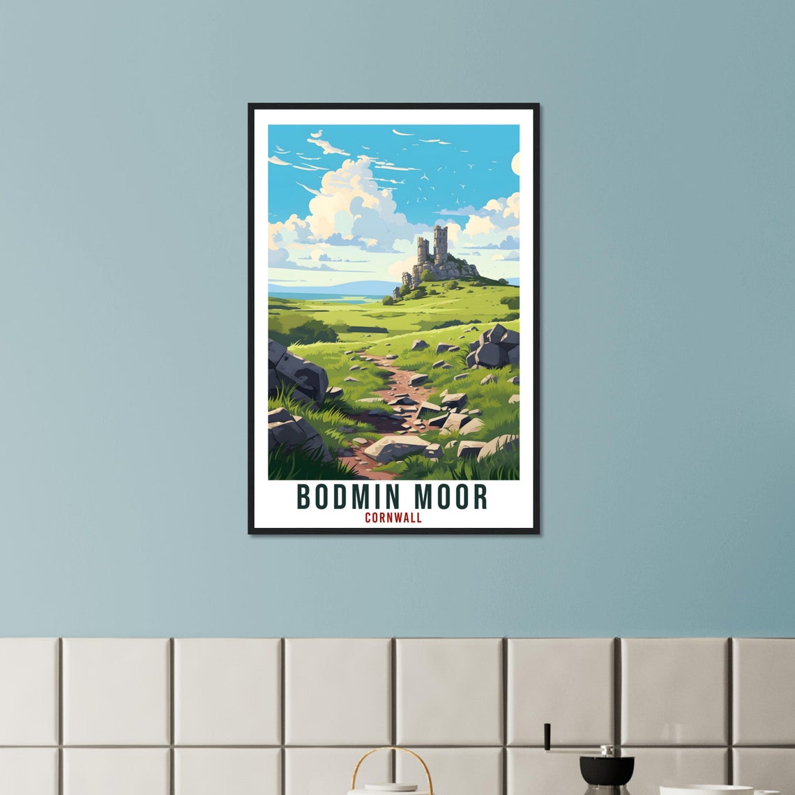 Bodmin Moor Cornwall Rolling Hills Ancient Stone Tower Poster - Image 3