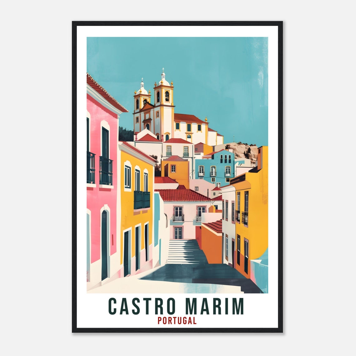 Castro Marim Travel Print Portugal Wall Art Wall Hanging Home Dcor Castro Marim Gift Portugal Landmark Artwork Gift Portugal Travel Poster - Image 4