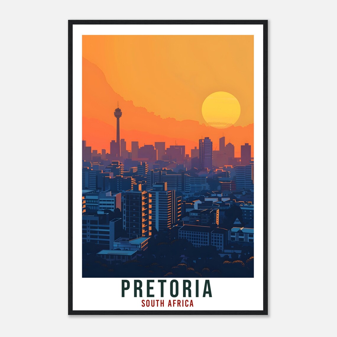 Pretoria South Africa Travel Poster, Landmark Art Print - Image 4