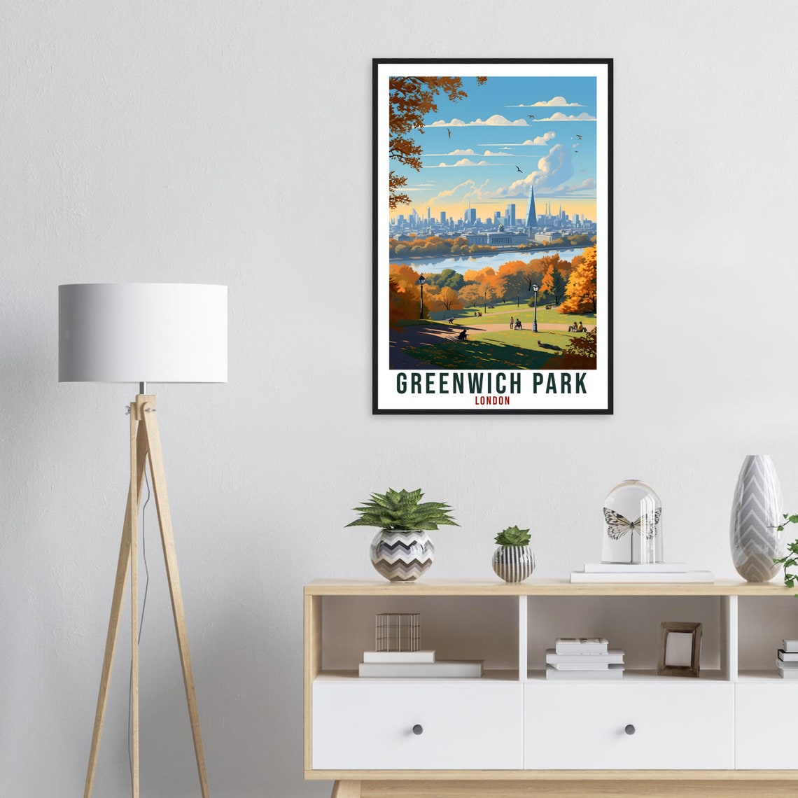Greenwich Park London Travel Print English Wall Art Wall Hanging Travel Art Gift Greenwich Travel Poster London City Artwork Art Lover Gift - Image 3